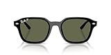 Ray-Ban Unisex Rb4458d Sonnenbrille, Schwarz/Dunkelgrün, polarisiert