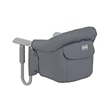 Inglesina Fast, Faltbarer Tischsitz, Grau (Grey), Einfach zu transportieren, Waschbar, Sichere Installation, Bis zu 15 kg, 35 x 27 x 42 cm