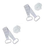Healeved 2 Stücke Verwenden Für Massieren Hause Schwamm Pad Riemen Peeling Griff Silikon Loofah Schrubber Reinigungsbürste Handtuch Bad Mit Mann Männer Dusche Toten Borsten