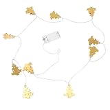 Mikikit 1 Satz Saite Lichterketten Für Den Weihnachtsbaum Geführte Weihnachtsbeleuchtung Party-weihnachtsbaum-hängelichter Dekoratives Festlicht Festival-lampen- Plastik Golden