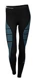 STARK SOUL Damen Seamless Ski Funktionswäsche, Outdoor Unterwäsche (L/XL Hose schwarz/blau)