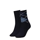Tommy Hilfiger Damen Socken, 2er Pack, Blau (Tommy Blue 054), 35/38