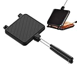 Heißer Sandwichmaker | Zusammenklappbarer Mini-Sandwich-Maker mit antihaftbeschichteten Platten – tragbarer Sandwich-Grill, abnehmbarer Panini-Maker für Zuhause, Küche, Frühstück kochen