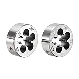 uxcell 5/8-11 und 9/16-12 UNC rundes Schneideisen-Set, Maschinengewinde rechts, legierter Werkzeugstahl, 2 Stück