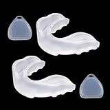 RYHHH 2 Stück Mundschutz Boxen,Sport Zahnschutz Erwachsene Und Jugendliche, Mit Tragbar Hygienebox,Einheitsgröße,Für UFC, MMA, Boxen, Kampfsport,Hockey, Und Andere Kontaktsportarten -Transparen