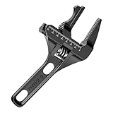 Jingmiger Großer Rollgabelschlüssel, verstellbarer Schraubenschlüssel von 0,24 bis 2,68 Zoll | Haushaltsreparaturwerkzeuge aus Aluminiumlegierung, rutschfester schwarzer Oxid-Schlüssel mit breiter