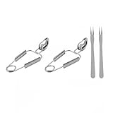 4 Stück Schneckenteller Meeresfrüchte Werkzeug Set Küchenzange Edelstahl Servierzange für Muschel Auster Servierpfannee Zuhause Restaurant Hotel Zubehör