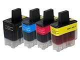 4 Druckerpatronen Tinte für Brother DCP 110C DCP 115C MFC 210C MFC 215C MFC 5440CN ersetzen LC 900