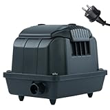 Teichbelüfter 600 L/H stufenlos regulierbar, 10 Watt Sauerstoffpumpe für Teich, Membranpumpe 10 L/Min, Teichbelüftung, Luftpumpe Teich, Belüfterpumpe für Gartenteiche, Teichbelüftungspumpe