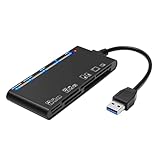 Alide 7-in-3-USB-3.0-Multi-Kartenleser-Adapter, kompatibel mit SD, MICRO SD usw., für Windows XP/Vista/Mac OS/Linux usw. (5 Gbit/s)