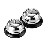 Tischglocke Metall,2 Stuck Tischklingel,Rezeptionsklingel Bell,Kleine Glocke,Schiffsglocke,Anrufsglocke mit Knackigem,Klingel Tischklingel für Restaurants, Hotels, Bars,Hause, Service Haustier