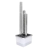 Tidyard Garten-Wasserspiel Gartenbrunnen Mit LED-Leuchte und Pumpe,Gartenfontäne Garten-Wasserfall Springbrunnen 48 x 34 x 123 cm Mit Kunststoff-Standfuß,220~240 V,50 Hz,Leistung: 45 W