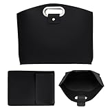 Tragetasche aus PU-Leder für Laptop – Computer-Sack für Arbeit und Reisen, wasserdicht, für Männer | Elegante Business-Koffer, langlebige Handtasche für Laptop für Herren, Schwarz , Se référer au
