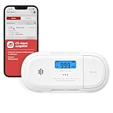 X-Sense Smart-Kohlenmonoxidmelder, WLAN-Kohlenmonoxidmelder, Echtzeit-Push-Benachrichtigungen über X-Sense Home Security-App, austauschbare Batterie, freistehendes Design, XC04-WX