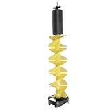 VBESTLIFE Eisbohrer Zum Eisfischen, Eisbohrer aus Nylon mit 6 Zoll Durchmesser, Eisbohrer mit 28 Zoll Länge und Universaladapter