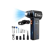 IVJ Elektrische Staubgebläse, 4-Gang 180000 U/min Compressed Air Duster, mini gebläse Mit 10000mah Akku,USB Wiederaufladbar Druckluftspray PC Reinigungsset für Laptop,Tastatur,Auto,Bürogeräte