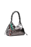 Desigual Schultertasche Montville Half Logo Shoulder Bag Brushed Silver mauve