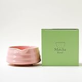 YlobdolY Matcha-Schüssel aus Keramik mit Ausgießer, traditionell, handgefertigt, gestreift, massives glasiertes Porzellan, japanische Matcha-Tee-Rührschüssel mit Geschenkbox zum Schlagen von Matcha