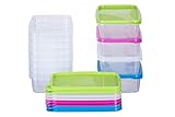 MiraHome Frischhaltedose Gefrierbehälter 2l rechteckig 23x15x7,5cm 6er Set bunt Austrian Quality