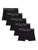 Puma Herren Boxer Unterwäsche, Schwarz, L (5er Pack)