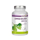 Ginkgo Biloba 6000mg - 365 Tabletten - Hochdosiert - Mit Flavonglykoside + Terpenlactone - Ginkgolsäure unter 1ppm - Jahrespackung - Ginko Extrakt - Premium Qualität