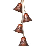 Weihnachtsdekorationsglocke, Weihnachtsdeko Glocke, Vintage Weihnachts Glocken, Metallglocke Ornament Rustikal Für Weihnachten, Weihnachts-Vintage-Glocke Aus Metall Mit Umhängeband Vintage Deko Glocke