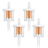 4 Stück Benzinfilter Kraftstofffilter, Benzinfilter 8mm, Universal 8MM Sprit Filter Benzin Flüssigkeitsfilter, Kraftstofffilter für Motorrad PKW KFZ Auto Roller Automobil