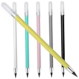 HAPINARY 6St Schwarzer Technologiestift Zeichenstift ewige Bleistifte kinder bleistifte Kinderbleistifte ohne Spitze Bleistift malen gravierte Bleistifte Tintenloser Stift Plastik