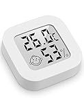 Digitales Hygrometer Innen, Mini Thermometer Thermo-Hygrometer mit Hhen Genauigkeit, Temperatur und Luftfeuchtigkeitsmesser Hydrometer Feuchtigkeit Digital für Babyraum, Wohnzimmer, Büro