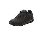 Skechers Herren Uno Stand On Air Sneaker, Black Durabuck Trim, 43 EU