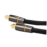 UKCOCO 15 Audioleitung Draht Kabel Stereo-Adapter optischer Ton Glasfaser Optik lichtwellenleiter optical audio cable Audio Übertragung audio funkübertragung tv cable Faserkern Black