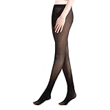 Glanxy Winter Warm Thermo Strumpfhosen Damen Perfekt Beine Abnehmen Pantyhose Tights & Feinstrumpfhose | Gefütterte Thermostrumpfhosen mit Fleece |Dicke 300g Schwarz Leggings für -5~10℃