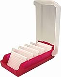 helit H6901025 - Karteikarten Box „the beebox“ DIN A8 quer, himbeer, Lernkartei und Aufbewahrungsbox