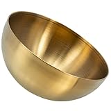 Hoement Koreanische Edelstahlschale Goldfarbene Salatschüssel Multifunktionale Servierschale Haushaltsschüssel Robust Langlebig für Küche und Party