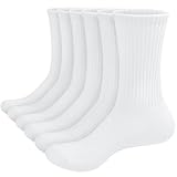 6 Paars Socken Herren Damen Sportsocken Lange Atmungsaktive Baumwollsocken Laufsocken Elastische Wandersocken Herren Mit Dicke Frotteesohle Unisex Crew Arbeitsocken Tennissocken Socken 43-46