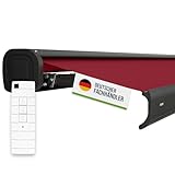 empasa Elektrische Kassettenmarkise 'Classic' Gelenkarmmarkise Markise Sonnenmarkise Sonnenschutz, komplett vormontiert, in verschiedenen Größen und Farben