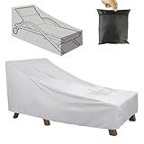 hifrom Abdeckung Gartenliege Wasserdicht Abdeckplane, 210D Oxford Schutzhülle Gartenmöbel Abdeckung, Gewebe Schutzhülle Abdeckplane für Sonnenliege Liegestuhl Deckchair