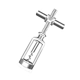 ERINGOGO Korkenzieher Kreuzform Weinflaschenöffner mit Scharfem Spiralbohrer Kraftsparend Stabile Handhabung Silberfarben für Zuhause Bar Restaurant und Geschenk für Weinliebhaber