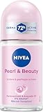 NIVEA Pearl & Beauty Deo Roll-On, Antitranspirant Roller schützt 72h vor Schweiß und Körpergeruch, pflegendes Deodorant mit Perlenextrakten und Avocadoöl (50 ml)