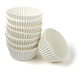 Zenker Papierbackförmchen Patisserie – 100 Stück, hitzebeständig bis 220°C, ideal für Muffins und Cupcakes, Ø50x30mm, Weiß, Cremeweiß