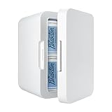 MUCOOS Mini Kühlschrank, 8 L Mini-kühlschrank für Kosmetik, Getränke, 220V AC/ 12V DC, Kühl-/Heizfunktion, Kleiner Kühlschrank für Schlafzimmer, Büro, Wohnheim, Auto