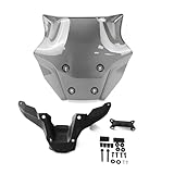 Windschild Deflektor 1 STÜCKE Für MT Für 09 Für MT09 2024 Windabweiser Windschutzscheibenhalterung Windschutzscheibenschutz Motorradzubehör Windschutz Scheibe(Light Gray Bracket)