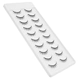 OUNONA 10 Paare Natürliche Leichte Falsche Wimpern mit Weichem Gebogen für Perfekten Sitz Dicht und Buschig für Alltag Party Hochzeit und Besondere Anlässe Geeignet