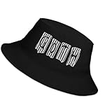 jiingekk Spookys Fischerhut mit Buchstabendruck, verstellbar, atmungsaktiv, Baumwolle, Schlapphut, Kopfbedeckung für Themenpartys und Familienveranstaltungen, Fischerhut für Halloween-Party