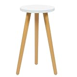 GANAZONO Runder Holz hocker Pflanzständer aus Massivholz Stabiler Blumenhocker für Balkon Wohnzimmer Garten Natürlicher Pflanzenständer Rutschfest Vielseitig als Blumentopfhalter