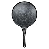 Antihaft-Crepe-Pfanne, Dosa-Pfanne, antihaftbeschichtet, mit kühlbleibendem Griff, Edelstahl-Pfanne, antihaftbeschichteter Boden für Herd Crepe flach