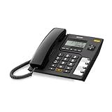 ALCATEL T56 - Schnurgebundenes Festnetztelefon - Digitales Display - Freisprechfunktion - Anrufprotokoll - Wahlwiederholungstaste - 4 Direktwahltasten - Schwarz