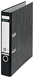 Leitz Qualitäts-Ordner, 3er-Pack, Wolkenmarmor-Papier, A4, 5,2 cm Rückenbreite, Schwarz, 310315095