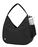 Ceneda Sporttasche für Damen Sport-Reisetasche mit verstecktem Yogamatten-Halter und Schuhfach Workout-Tanz-Tragetasche mit Nassfach Übernachtungs-Wochenendtasche für Reisen Yoga (Schwarz)