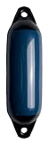 Seilflechter - Aufblasbarer Fender 120 x 450 mm in Navyblau, Langfender mit 2 Augen, für Boot & Yacht